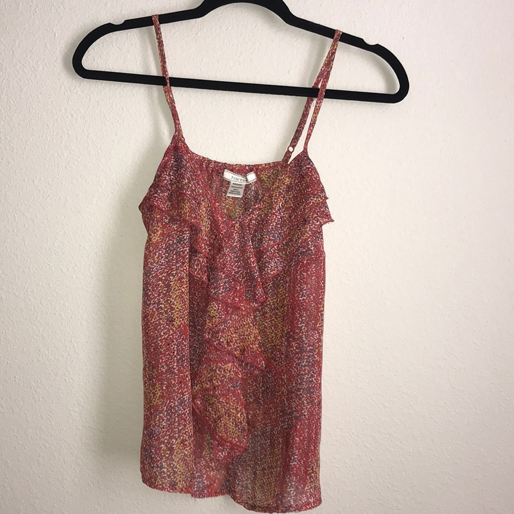 Ruffle spaghetti strap top